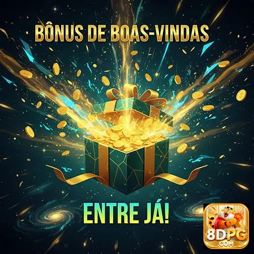 Imagem de bônus de boas-vindas do site 8dpg, destacando ofertas especiais para novos usuários.