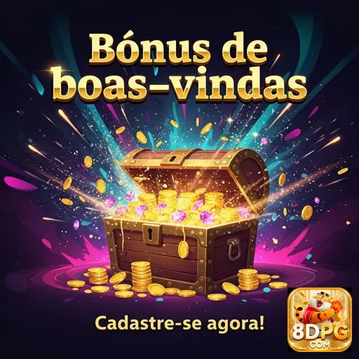 Imagem de boas-vindas ao bônus do site 8dpg, promovendo ofertas especiais.