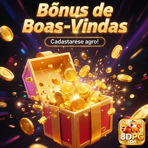Imagem de bônus de boas-vindas do site 8dpg, representando uma oferta especial.