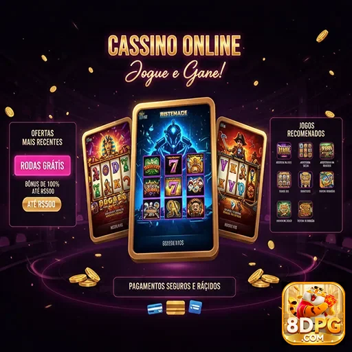 Jogador desfrutando de slots no cassino online 8dpg