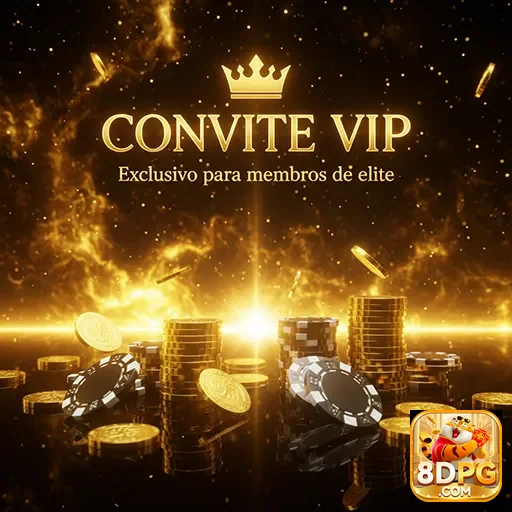 Convite VIP dos serviços da 8dpg, apresentando design exclusivo e informações destacadas.