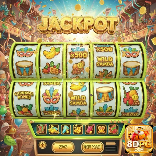 Imagem do jogo de slots Jackpot no site 8dpg, mostrando gráficos vibrantes e emocionantes linhas de pagamento.