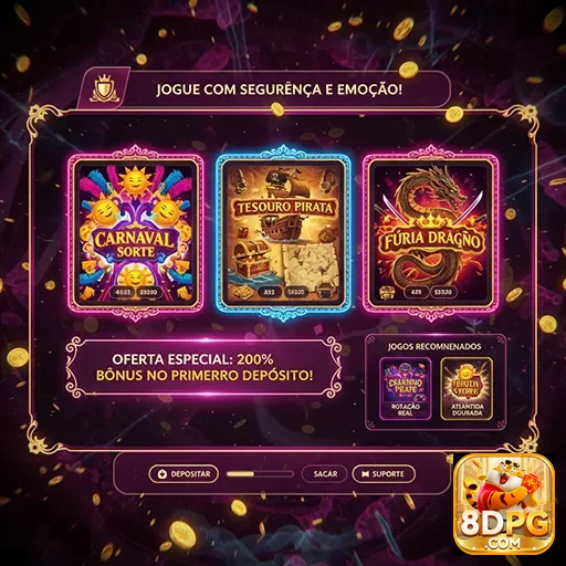 Imagem do jogo de Carnaval Tesouro Fúria disponível no site 8dpg.